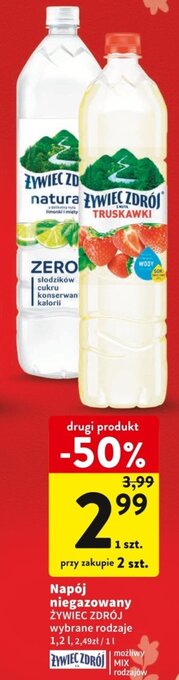 Intermarche Żywiec Zdrój Napój niegazowany 1,2l oferta