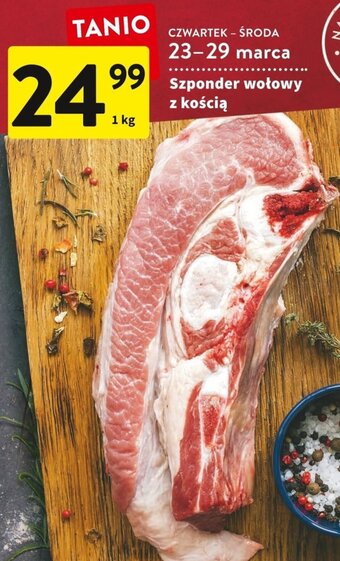 Intermarche Szponder wołowy z kością 1kg oferta