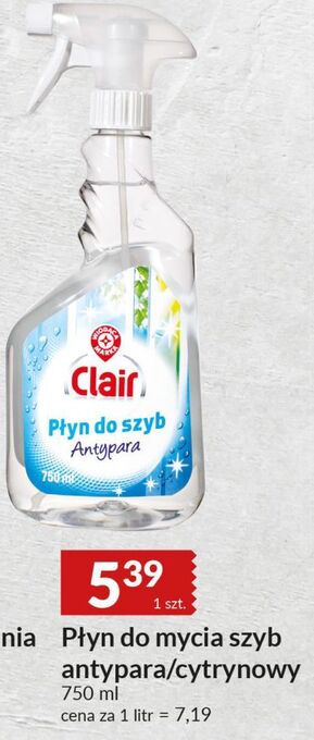 E.Leclerc Płyn do mycia szyb cytrynowy wiodąca marka clair oferta