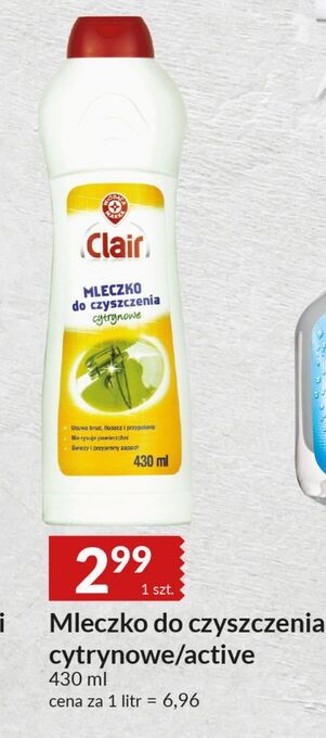 E.Leclerc Mleczko do czyszczenia cytryna wiodąca marka clair oferta