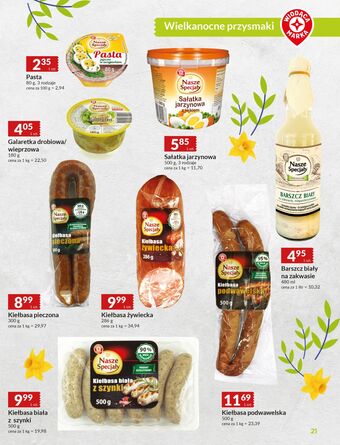 E.Leclerc Kiełbasa biała z szynki wiodąca marka nasze specjały oferta