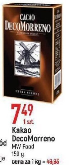 MW Food Kakao DecoMorreno 150g