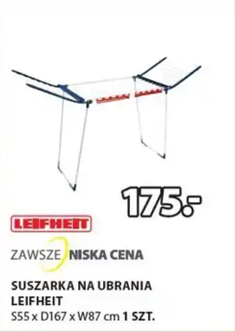 JYSK Leifheit suszarka na ubrania 55x167x87cm oferta