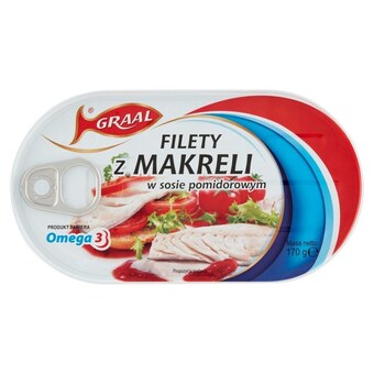 Odido Graal filety z makreli w sosie pomidorowym 170 g oferta