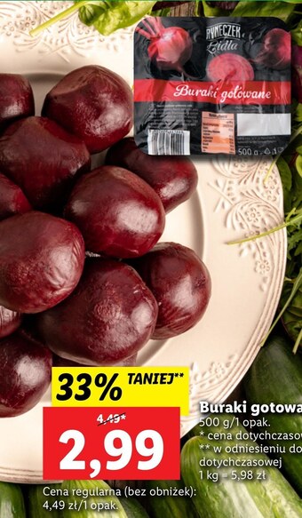 Lidl Burak gotowany oferta