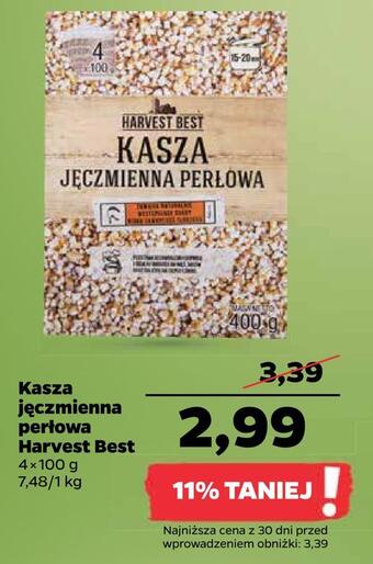 Netto Kasza jęczmienna perłowa harvest best oferta