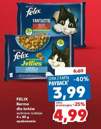 Kaufland Karma dla kotów w galaretce jellies 1 OPAK 4 SZT 85 G oferta