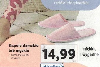 Lidl Kapcie damskie lub męskie oferta