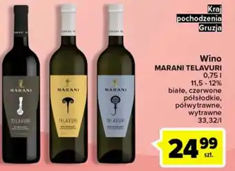 Carrefour Wino Marani Telavuri 0,75l oferta