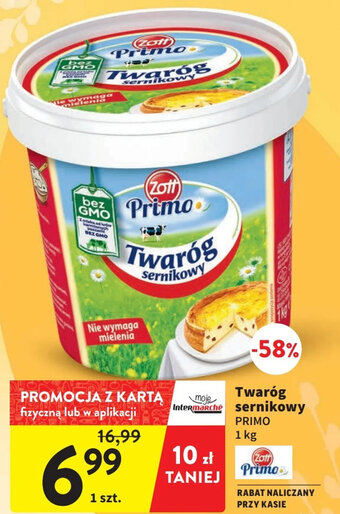 Intermarche Zott Primo Twaróg sernikowy 1 kg oferta