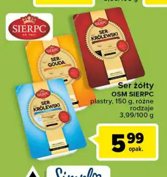 Carrefour OSM Sierpc Ser żółty 150g oferta