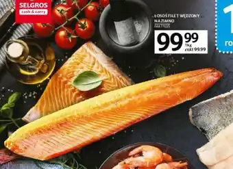 Selgros Łosoś filet wędzony na zimno 1kg oferta