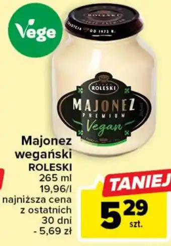 Carrefour Roleski majonez wegański 265ml oferta