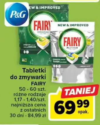 Carrefour P&G Tabletki do zmywarki Fairy 50-60szt. oferta