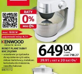 Selgros Kenwood Robot Planetarny oferta