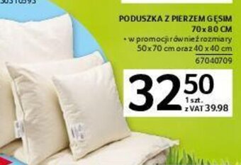 Selgros Poduszka z pierzem gęsim 70 x 80 cm oferta