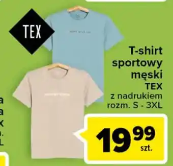 Carrefour TEX T-shirt sportowy męski oferta