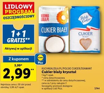 Kuchnialidla.pl/Polski Cukier/Diamant Cukier biały kryształ 1kg