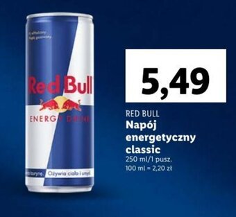 Lidl Red Bull Napój energetyczny classic 250ml oferta