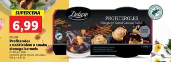 Lidl Deluxe profiteroles z nadzieniem o smaku słonego karmelu 2x80g oferta