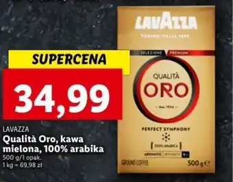 Lidl Lavazza qualita oro kawa mielona 100% arabika 500g oferta