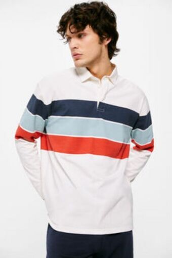 Springfield Long-sleeved striped rugby polo shirt oferta