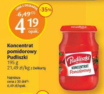 Delikatesy Centrum Pudliszki Koncentrat pomidorowy 195g oferta