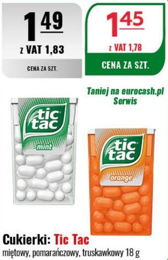 Eurocash Tic Tac Cukierki 18g oferta