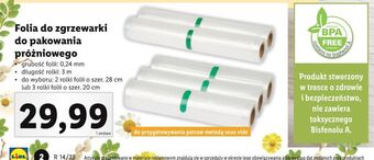Lidl Folia do zgrzewarki 28 cm oferta