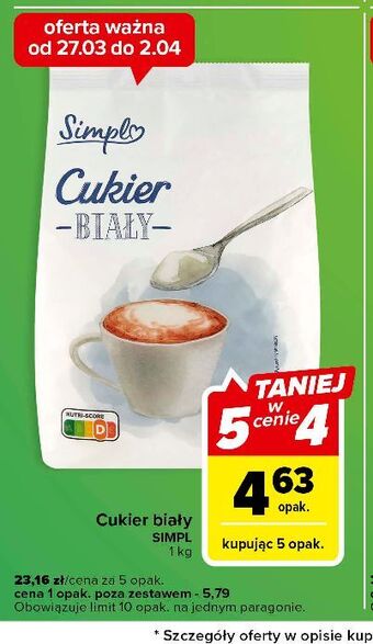 Carrefour Express Cukier biały simpl oferta