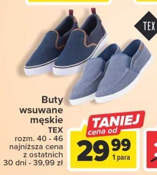 Carrefour Buty męskie 40-46 tex oferta