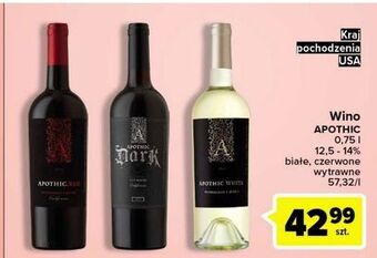 Carrefour Wino apothic dark dry oferta