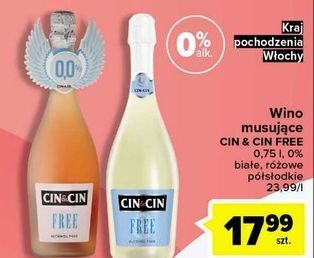 Carrefour Wino cin&cin free rose oferta