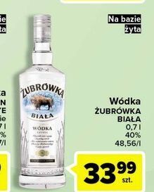 Carrefour Wódka żubrówka biała oferta