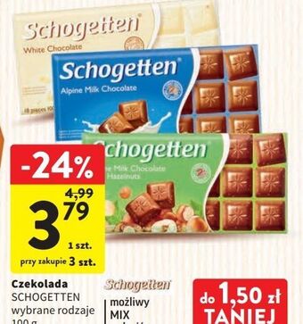 Intermarche Czekolada alpine milk schogetten oferta