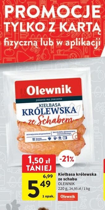 Intermarche Kiełbasa królewska ze schabem olewnik oferta