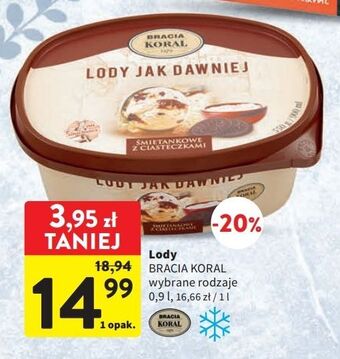 Intermarche Lody śmietankowe z ciasteczkami bracia koral jak dawniej oferta