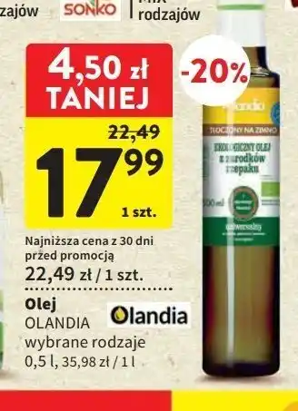 Intermarche Olej z zarodków rzepaku extra łagodny olandia oferta