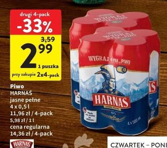 Intermarche Piwo harnaś jasne pełne oferta