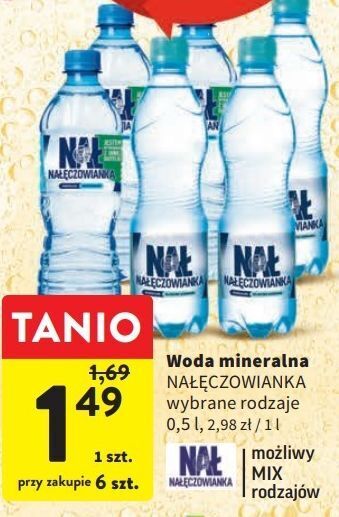 Intermarche Woda niegazowana nałęczowianka oferta