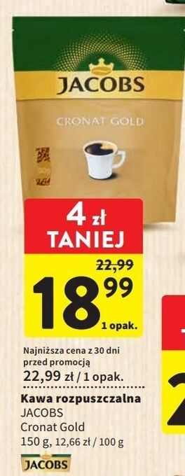 Intermarche Kawa jacobs cronat gold oferta