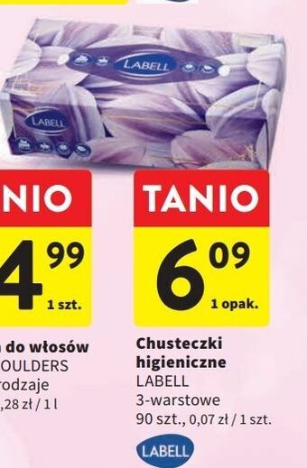 Intermarche Chusteczki higieniczne 3-warstwowe labell oferta