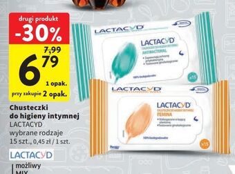 Chusteczki do higieny intymnej lactacyd femina