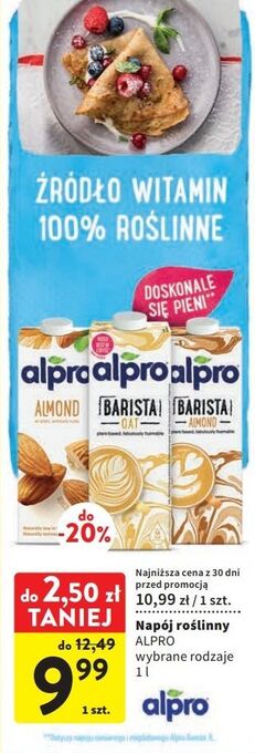 Intermarche Napój migdałowy original alpro oferta
