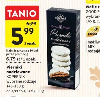 Intermarche Pierniki w białej czekoladzie z nadzieniem czarną porzeczką kopernik oferta