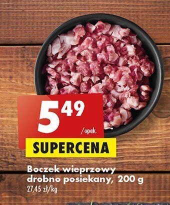 Biedronka Boczek wieprzowy drobno posiekany oferta