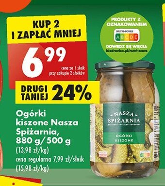 Biedronka Ogórki kiszone oferta