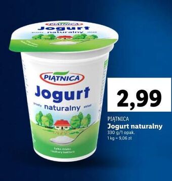 Lidl Jogurt naturalny piątnica oferta
