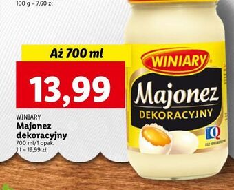 Lidl Majonez dekoracyjny winiary oferta