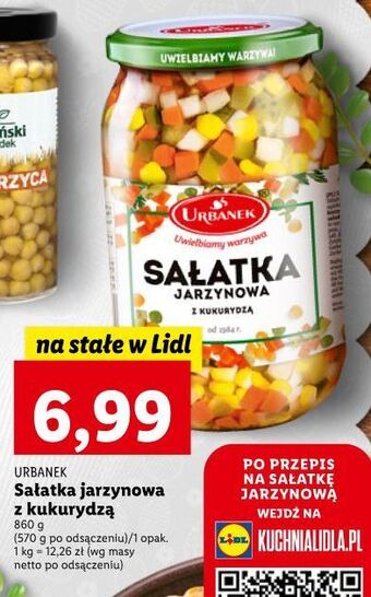 Lidl Sałatka jarzynowa z kukurydzą urbanek oferta
